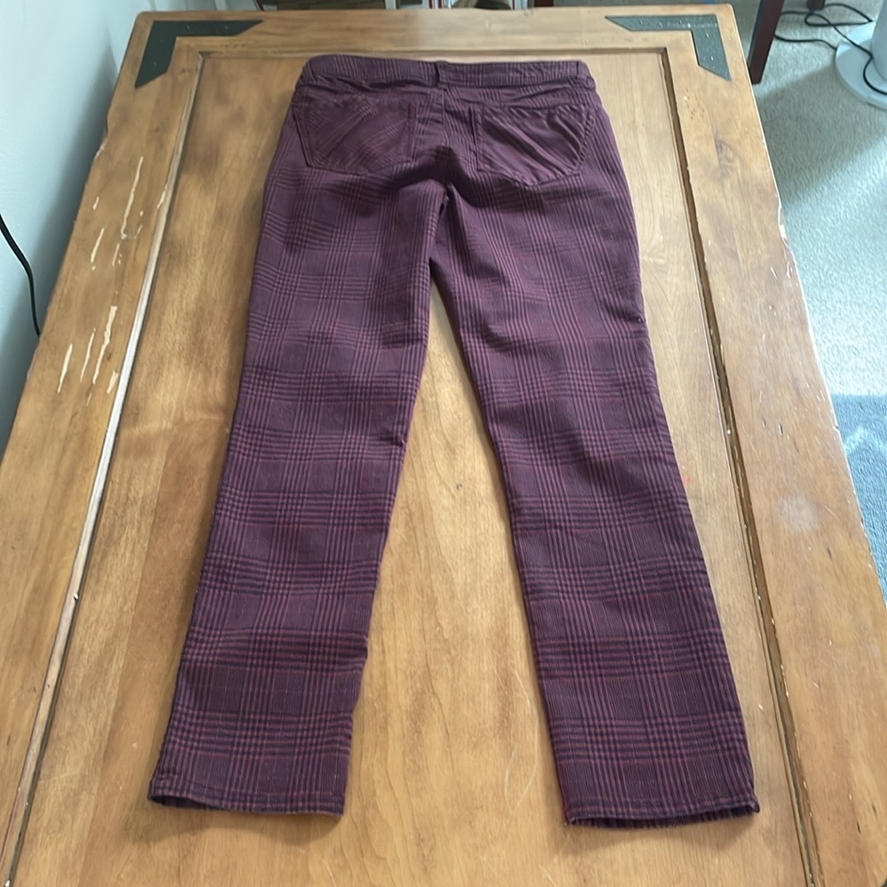Democracy AbSolution Deep Red and Black Printed Trousers Size 4 - Picture 8 of 14